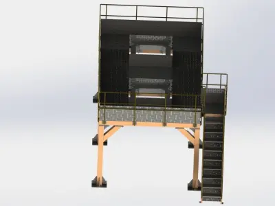 Steel Constructed Platform 3D model