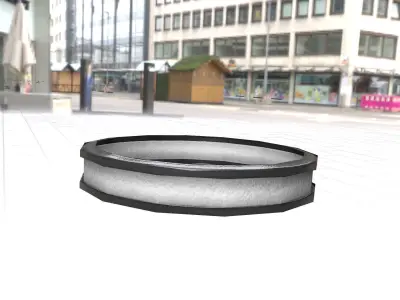 Ring for the  Iron Power Pole 1 - Object 122 Low-poly 3D model