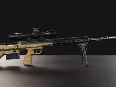 Sniper rifle SRS A2 3D model