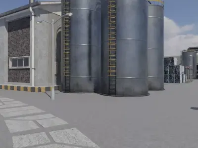 Industrial Waste Processing Facility 3D model