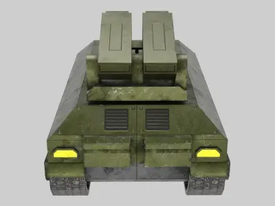 tank with rocket launcher Low-poly 3D model