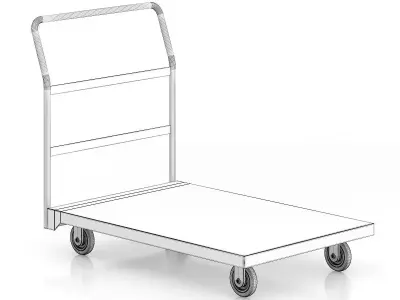 Market Service Cart 3D model