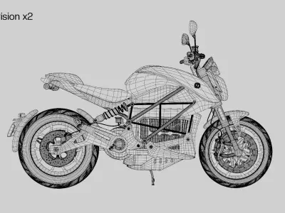 Zero SR-F Motorcycle Low-poly 3D model