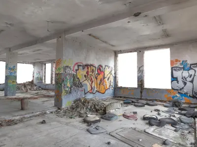 Abandoned factory VR 3D model