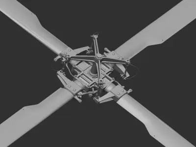 Black Hawk Rear Rotor Assembly 3D print model