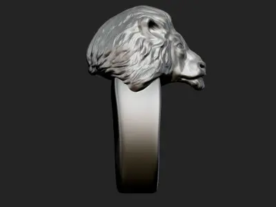 Lion ring 3D model