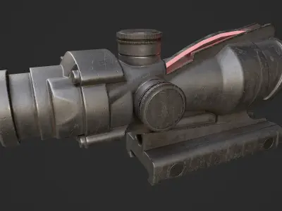 4X Scope  Low-poly 3D model