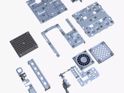 Chassis Mounting Frame Parts M1 3D model