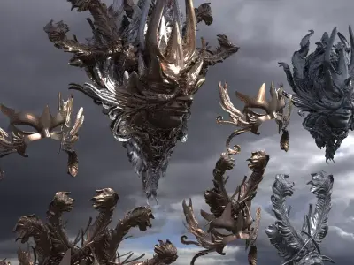 Ancient Greek Mask and Shield Collection 8  3D model