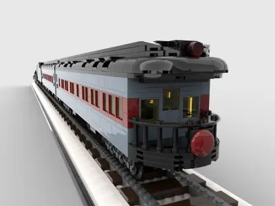 LEGO toy building blocks steam train  3D model