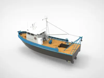 Fishing ship 3D model
