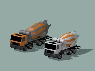 Truck mixer MAZ 3D model