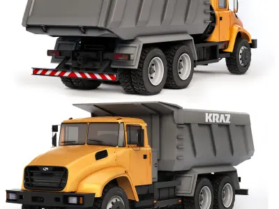 Kraz 65032 dump truck 2012 3D model