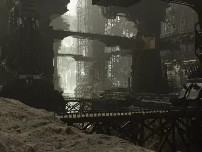 Abandoned Mine - Concept Art Scene 3D model