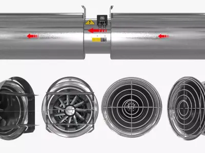 Thrust Jet Fan Low-poly 3D model