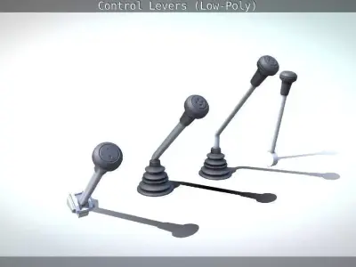 Control Levers - Low Poly Low-poly 3D model