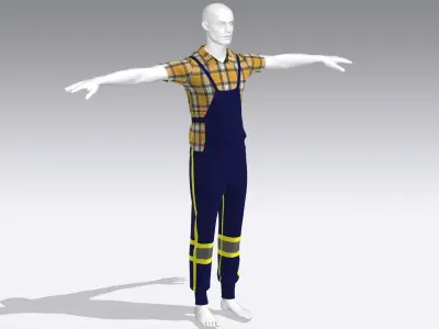 Worker Cloth Low-poly 3D model get