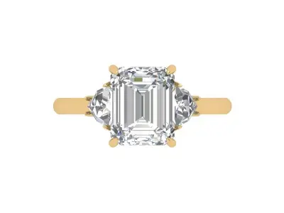 Radiant 3 Stone Ring 3D print model purchase