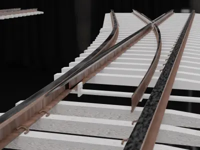 Simple Rail train 3D model