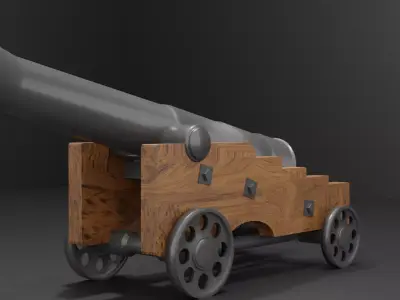 WW1 Cannon 3D model