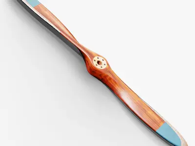 Decor Wooden Propeller Free low-poly 3D model