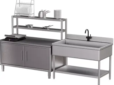  A set of equipment for cafes and restaurants 02 3D model