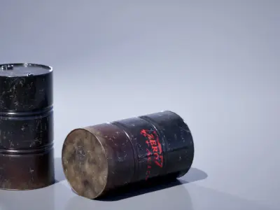 Metal Barrel Free low-poly 3D model purchase