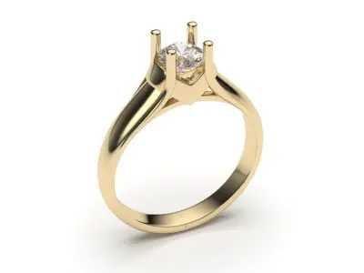 solitaire with ring sizes  8 part S110 3D print model