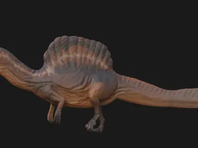 Spinosaurus Low-poly 3D model 2