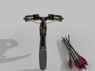 crossbow Low-poly 3D model