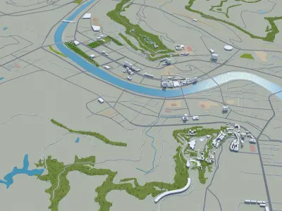 Bazhong Sichuan China 30km Free low-poly 3D model