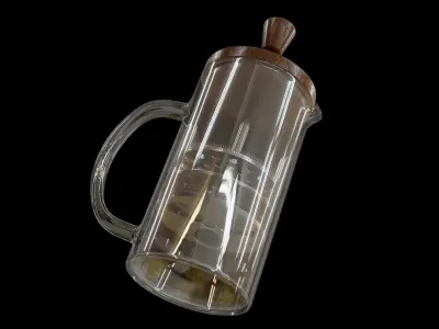 Elegant French Press 3D Model 3D model