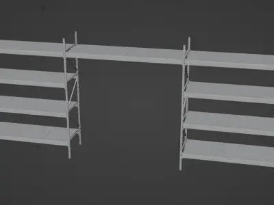 Warehouse Shelves 3D model buy