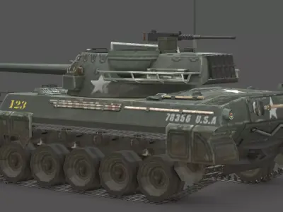M18 Hellcat 3D Model Low-poly 3D model