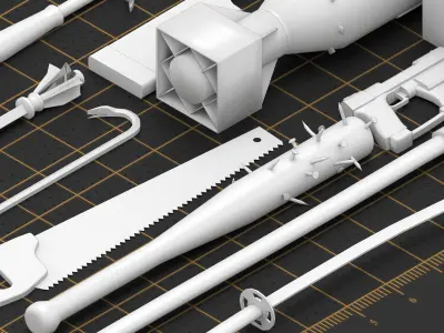 60 Basemesh Weapon Collection 3D model