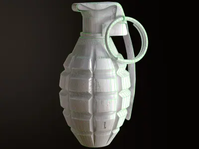 MK 2 Grenade Low-poly 3D model purchase