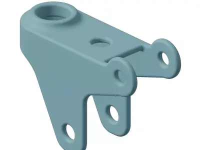 Plastic Castor Wheel Bracket Toy 3D model