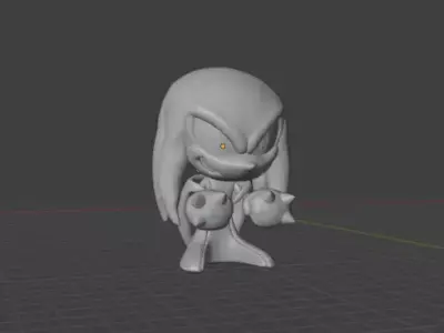 Sonic Knuckles Headset Holder STL  Multi Part 3D print model