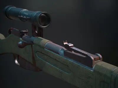 Mosin rifle Low-poly 3D model buy