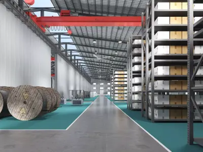Warehouse - Factory Interior  3D model