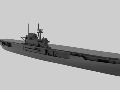 USS Yorktown CV-5 - Model for small scale printing 3D print model
