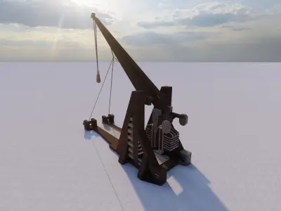 Medieval Catapult 3D model shop