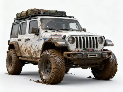 Post Apocalyptic Off Road Jeep 3D Model V01 Low-poly 3D model