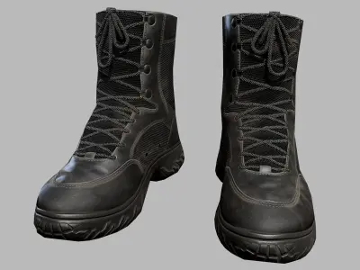Tactical Boots Low-poly 3D model get