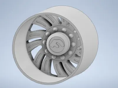 1-64 Forgiato Turbinata Wheels 28 Inch with Tires 3D print model