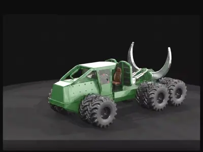 1-87 Tigercat Skidder 640 Print Ready STL 3D print model
