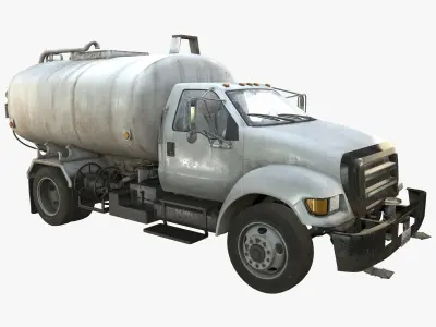 Water Truck Game Ready PBR Textures Low-poly 3D model
