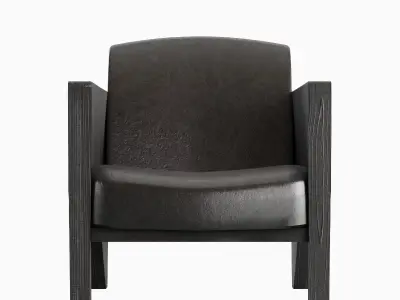 Modern Leather Armchair 01 3D model