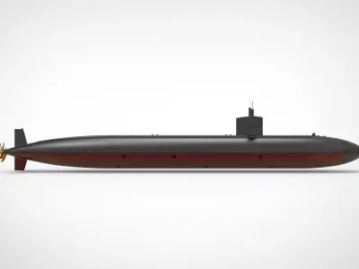 Los Angeles-class Submarine 3D model