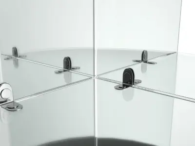 Store Glass Bullet Display with Base 3D model